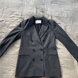 Babaton Charcoal Double-Breasted Blazer